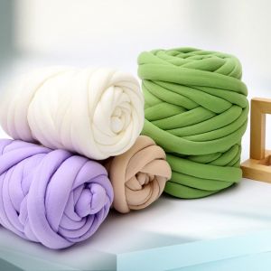 SDFBN Bulky Arm Thick Chunky Yarn Cored Cotton Cotton Wool 250g Knitting Spin Yarn Hand Woven Solid Color Wool Tube Crochet Yarn Knitting