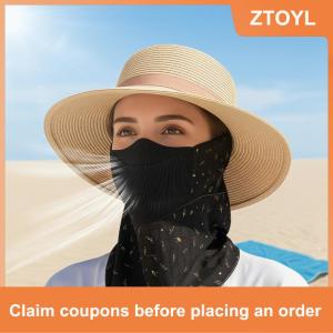 【ZTOYL】 Three Dimensional Sunscreen Mask Ice Silk Opening For Breathable UV Block Outdoor Sports Face Cover