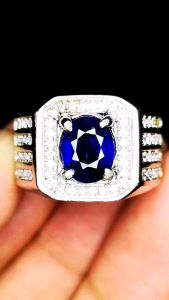 Batu permata Blue Sapphire srilanka oval CUTTING kristal top playing hight Quality