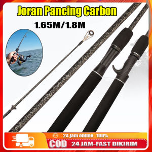 【COD】Murah Joran Pancing Serat Karbon 1.6M/1.8M Ultralight Baitcasting Rod Medium Joran Pancing Carbon Lure M Power Fishing Rod Spinning Rod Shrimp Rod bc
