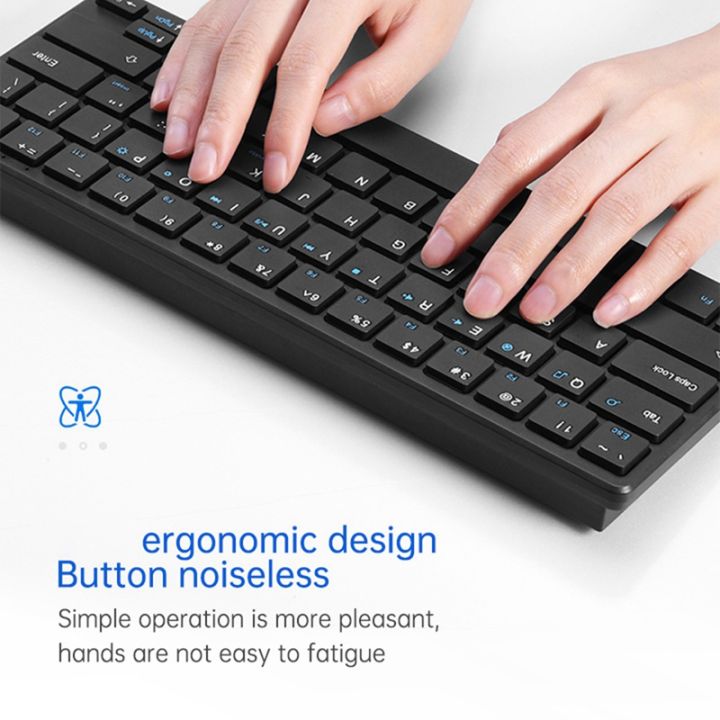 -Mini Five-Row Wireless Keyboard and Mouse Set for Home Office for ...