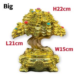 JASONGO123 Sale! Feng Shui Golden Wealth Tree Money Tree Living Room Home Decor for Wealth Success Good Fortune