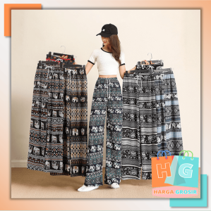 Harga Grosir - Celana Kulot Batik Dewasa Pria Wanita / Celana Tidur Kulot Thailand Bahan Rayon