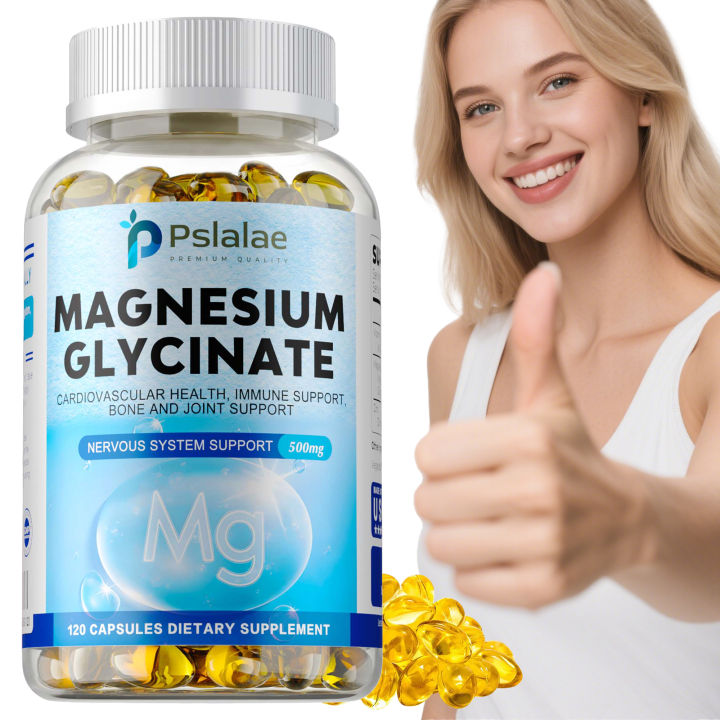 Magie Glycinate 500 mg, 120 viên nang, 100% Chelate tinh khiết, giúp ...