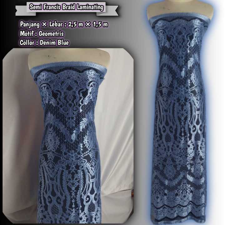Kain Bahan SEMI FRANCIS BRAID LAMINATING,isi panjang 2,5 m x lebar 1,5 ...