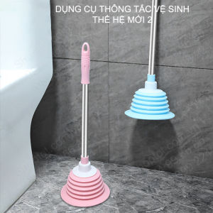 Dụng cụ thông tắc vệ sinh bồn cầu thế hệ mới 02 vật liệu cao su và inox rất bền