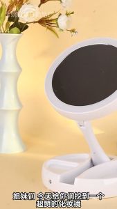 HEVEA Foldable LED Light Mirror x10 Magnify USB Make Up Table Lamp Travel Cermin Lampu 带灯化妆镜子折叠桌灯