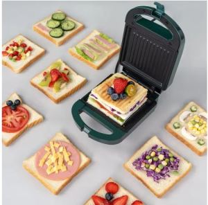 Breakfast Sandwich Maker Pemanggang Roti Toaster Panggangan Roti Bakar listrik Alat Panggang Roti Sandwich.