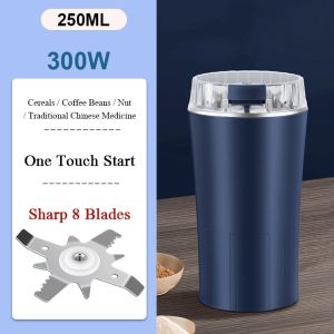 SG Ready Stock 300W Portable Electric Grinder 304 Stainless Steel Strong Power Powder hine For Beans Nuts Seeds Grain Crushing Food Processor Blender With Malaysia 2-Pin Plug 磨粉机