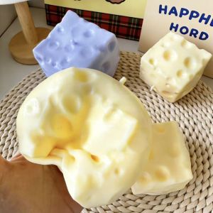 INVADER Non-Bounce Cheese Pinch Toy Anti-Stress Squishy Texture ASMR Sensory Stress Toy Kneading Joy Shapeable Jumbo Cheese Cube Stress Ball Birthday Gift