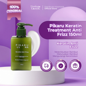 [ AGEN RESMI ] Pikaru Keratin Treatment Anti Frizz 150ml - Hair Spa Smooth Masker Pelurus Rambut Original BPOM