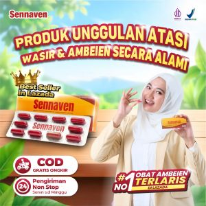 Sennaven 3 Blister ISI 30 Kapsul Obat Herbal Wasir dan Ambeyen Ampuh Solusi Untuk Nyeri Saat BAB