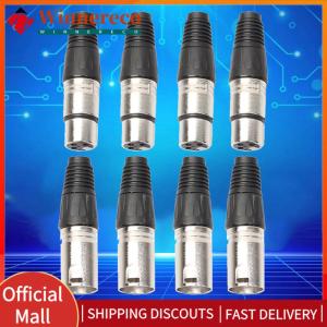 8pcs XLR Audio Connectors Male and Female 3-Pin for Microphone and Sound System Wiring