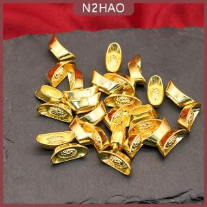 N2HAO 10 cái thỏi vàng Trung Quốc Nhân Dân tệ Bao sự giàu có bức tượng vàng thỏi trang trí trang trí trang trí năm mới thanh may mắn tiền Thịnh Vượng