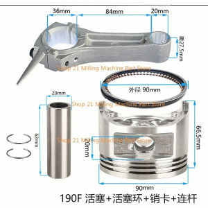Engine Piston kit and Connecting rod for Generator pump kolben 152F 154F 168F 170F 173F 177F 188F 190F 192F 182F Conrod