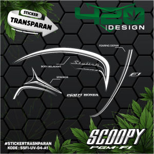 STIKER STRIPING TRANSPARAN UV MOTOR SCOOPY FI 2013 2017 KODE SSFI-UV - 420 Design