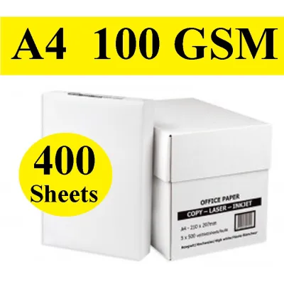 A4 100gsm Copier Paper 400 Sheets/ Ream