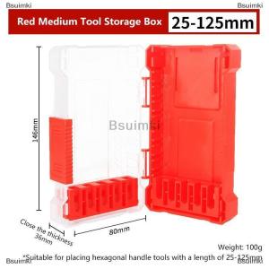 [COD] Bsuimki Drill Bit Storage Case Portable 6.35mm Hex Drill Bit Case 5 Sizes Water Resistant PVC Detachable Holder Hangable Storage
