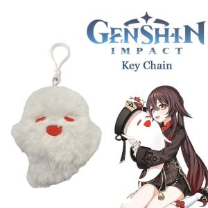 ERDORI พวงกุญแจกุญแจรถ พวงกุญแจ genshin impact การ์ตูนลายการ์ตูน ตุ๊กตาผ้าพลัฌ ชาร์มกระเป๋า สร้างสรรค์และสร้างสรรค์ อุปกรณ์คอสเพลย์ จี้ผี hutao สำหรับผู้หญิง