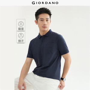 Giordano Beau Monde Men Polo Shirt Knit Short-Sleeve Pocket Cotton Regular-Fit Slight Stretch Free Shipping 13016213