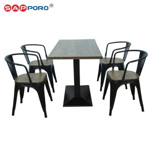SAPPORO DOVRE - Meja Makan Set | Meja Tolix Set | Dining Table Set