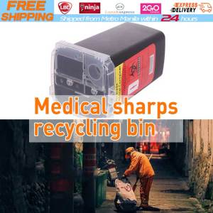 【Local Warehouse】Clinical Waste Container Medicinal Accessories Feather Razor Blade Disposal Case Trash Can Disposing Sharps Easy to Be Cleaned