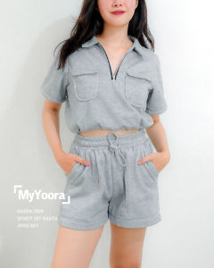 MyYoora Haerin Crop Sporty Set Wanita JP492