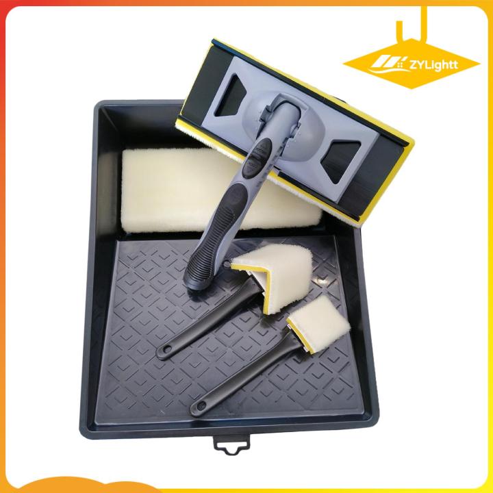 ZYLightt Paint Edger Paint Pad Tray Set Painting Wall Edges Pad Paint Edger Tools for Floors