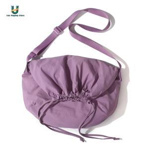 Women Casual Satchel Bag with Adjustable Strap and Drawstring Closure for Travel and Daily Use in Elegant Black or Brown Colors[Ueb Flagship Store]