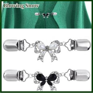 Blowing เสื้อสเวตเตอร์คาร์ดิแกนผูกโบว์แฟชั่นสำหรับเสื้อสเวตเตอร์ผ้าคลุมไหล่เข็มกลัดคลิปหนีบผ้าพันคอรูปเป็ด