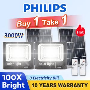 3000W BUY 1 TAKE 1 Solar Light Outdoor LED Light Solar Flood Light IP67 Waterproof Street Lamp