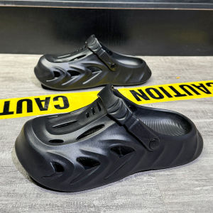 Free Shipping MenS Perforated EVA Outdoor Slippers Featuring A Non-Slip Odor-Resistant And Thick-Soled Design Perfect For Summer Beach Wear