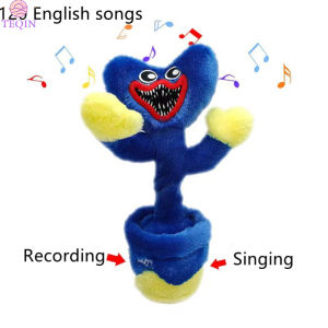 TEQIN new！！Lovely Anti-wrinkle Poppy Playtime Plush Dolls Light Effect 120 English Songs Cartoon Present Educational Toys For Children