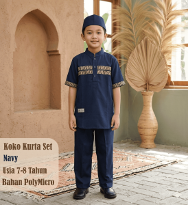Koko kurta anak laki-laki setelan muslim anak laki-laki Baju muslim anak free peci usia 1-12 tahun