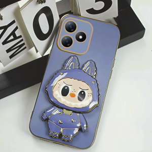Case REALME C51 C53 C61 C63 Luxury Softcase free LABUBU Phone Holder