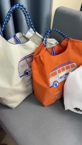 Snoopy Embroidered Nylon Eco-friendly Shopping Bag Japanese Large Capacity Crossbody Shoulder Bag