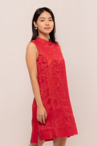 RIMINI- Dress Cewe Putungan Organza Bordir Premium Cheongsam XS-XL-YiZe Dress 85800