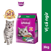 Thức Ăn Hạt Cho Mèo Trưởng Thành WHISKAS vị Cá Biển - 3kg - Dinh Dưỡng Hoàn Thiện & Cân Bằng Cho Mèo Từ 1 Tuổi trở Lên Vitamin E Và Taurine Cho Mắt Khỏe Của Mèo - Lazada
