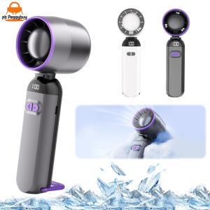 Adjustable Cooling Fan LED Digital Display Portable Electric Fan USB Rechargeable for Camping Hiking Outdoor Activities