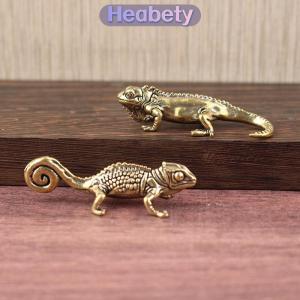 Heabety  Gecko Hình Trang Trí Nội Thất Nhỏ Đồ Trang Trí Đồng Cổ Động Vật Bức Tượng Nhỏ Trà Pet Bàn Trang Trí Nội Thất Phụ Kiện Trang Trí Nội Thất