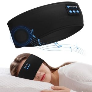 CHLOCH Mềm mại Tai nghe Bluetooth dạng băng đô Tích hợp bộ điều khiển âm lượng. Co giãn Tai nghe có băng đô co giãn Khử tiếng ồn chủ động Tai nghe không dây dạng băng đô Tai nghe kèm nạ ngủ có nhạc