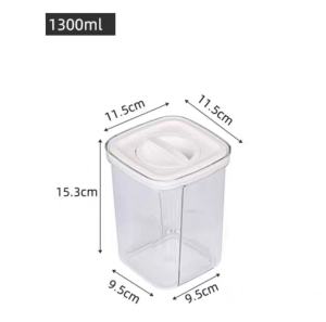 Home Signature Airtight Sealed Jar Transparent Plastic Household Kitchen Moisture-proof Food Grade Nut Tea Storage Jar Grain Storage Box