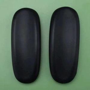 Sacesr 2Pcs Armrest Arm Pad Cap Cover Cushion for Office Gaming Swivel Chair Black PU Leather T2Y7B