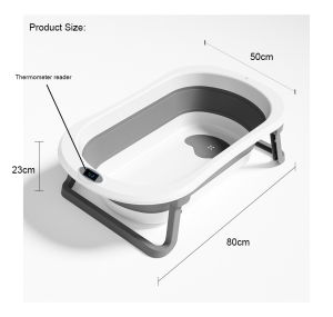 SG Stock - Baby Thermometer Bathtub Collapsible Bathtub and Bath Support anti slipped leg Fordable Easy Storage Durable Bathtub