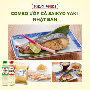 Combo Ướp Cá Saikyo Yaki Nhật Bản (Miso Trắng Saikyo 1KG + Mirin 500ML+ Sake Nấu Ăn 500ML)