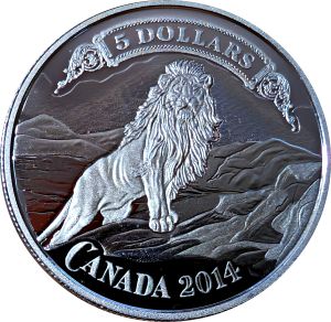 2014 Royal Canadian Mint Lion Bank Note Silver Proof Coin