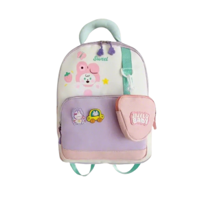 LJMOFA Popular Kids Cartoon Backpack Colorful Lightweight Schoolbag for Toddler Boys Girls