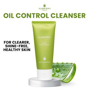 ALODERMA Aloe Vera Oil Control Cleanser 73% Pure Aloe Vera for Oily & Combination Skin 100ml