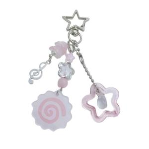 Adorable Musical Note Pendant With Sparkling Star Bead Elegant Bag Hangings For Bag Keys Phone Accessories