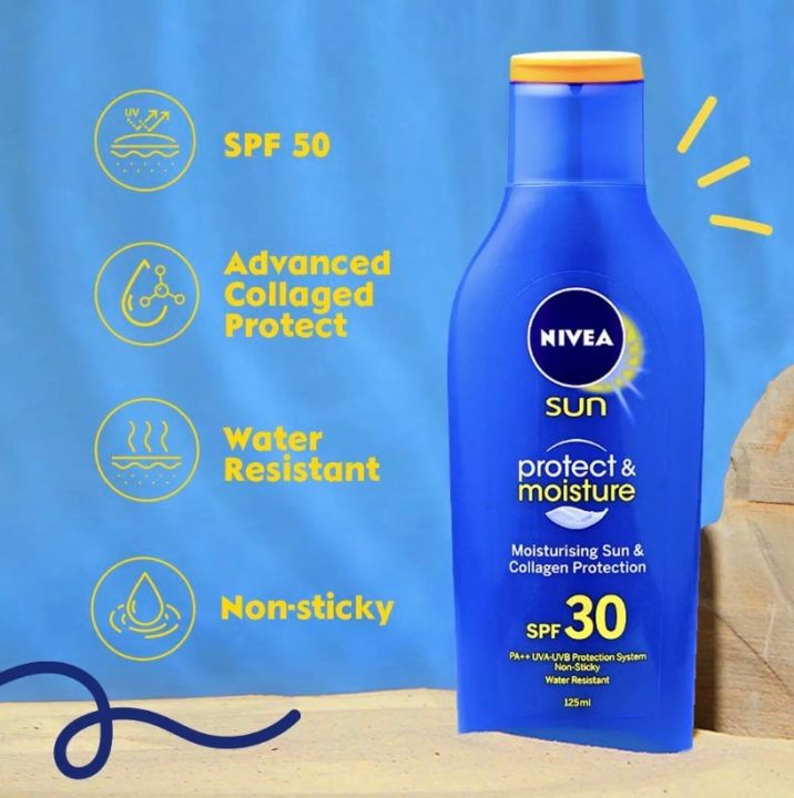 Nivea Sun Protect & Moisture Lotion SunBlock with SPF 30 - 125ml